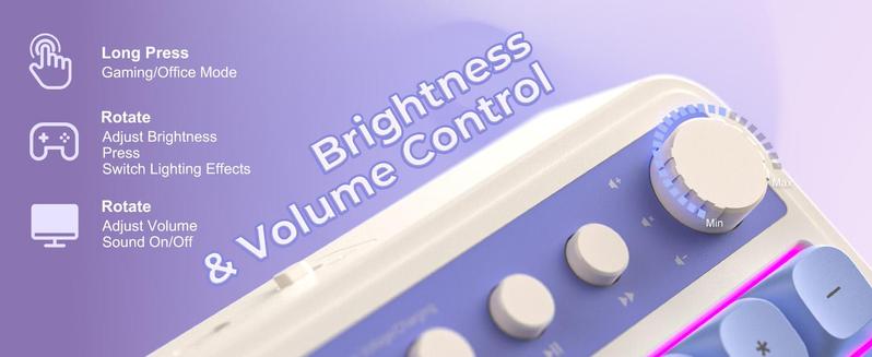 [Restock]AULA S99 Key Keyboard, Tri-Mode Bluetooth/2.4GHz/USB-C Cute Creamy Gaming Keyboard with Number Pad RGB Backlit, Media Knob Custom for MAC Xbox PC Gamer Valentine's Day gift S99 Keyboard Fixed Keycaps & Switches (Non-Replaceable)