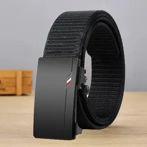 Men’s Nylon Belt with Automatic Buckle for Casual & Outdoor Wear