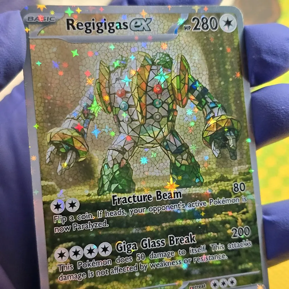 Custom Regigigas ex Stained Glass Art Card  Starry Holo Rare  Fan Art TCG  - TikTok Shop