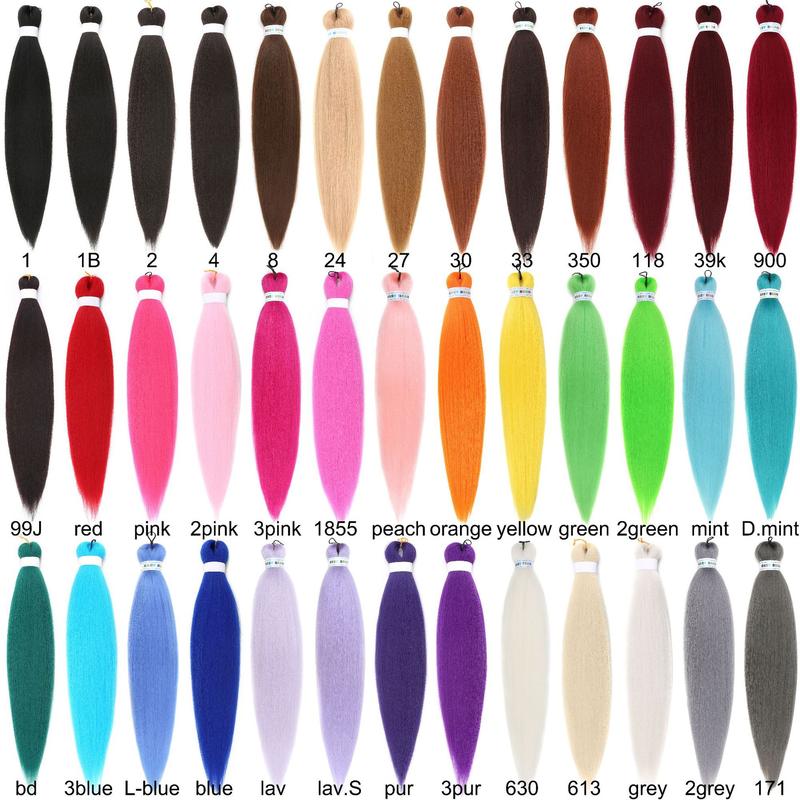 Low temperature flame retardant fluffy pull block big braid wig - 26 inches 90gEasy braided hair