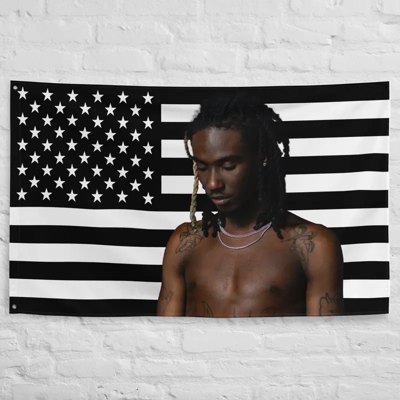Osamason Synthetic Polyester American Flag Tapestry - 40in*60in Underground Rapper Wall Art, Modern Stripe Design Backdrop, Home Decor Statement Piece