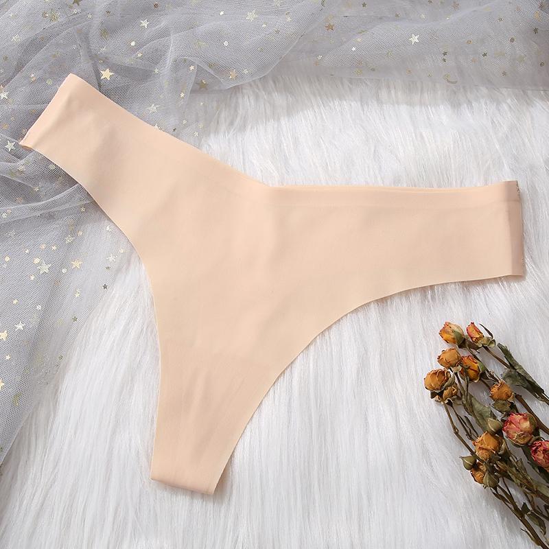 FINETOO Weekly Panties 7 Pack Seamless Thongs No Show Underwear V Waisted Comfortable Thong Panties XS-XL Smooth Lingerie Basic Minimalist Womenswear