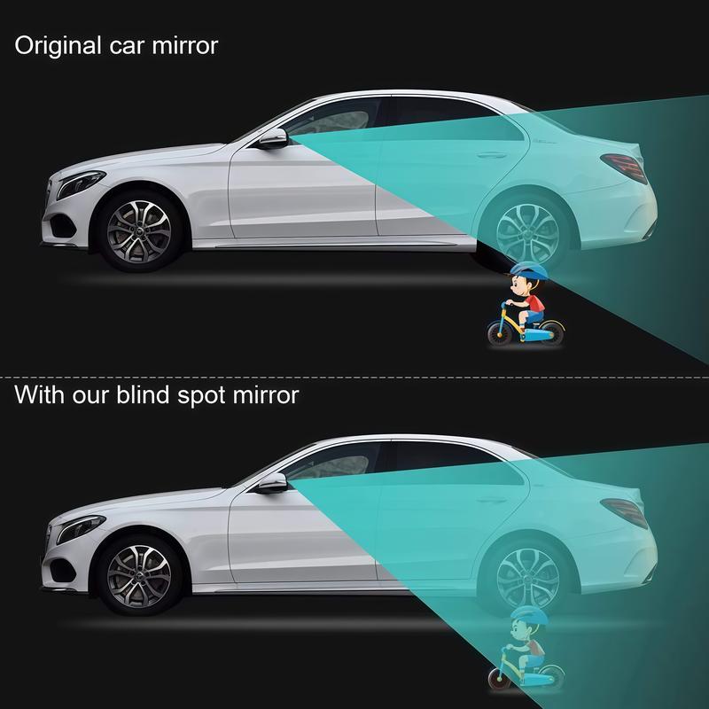 LMMAKE Universal Blind Spot Mirror 360° Adjustable Convex Design with 180° Wide-Angle Visibility Suction Cup Mount Waterproof Anti-Fog High-Strength Materials Ergonomic Easy Installation