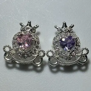 13.5mm Silver Carriage Multi-Hole Spacer/Charm - 1 piece