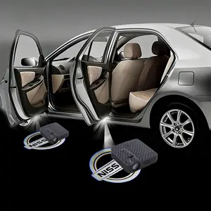 2-piece set, suitable for Nissan models, LED car door welcome projection lights, car decoration lights, car spotlights, car headlights, car accessories
