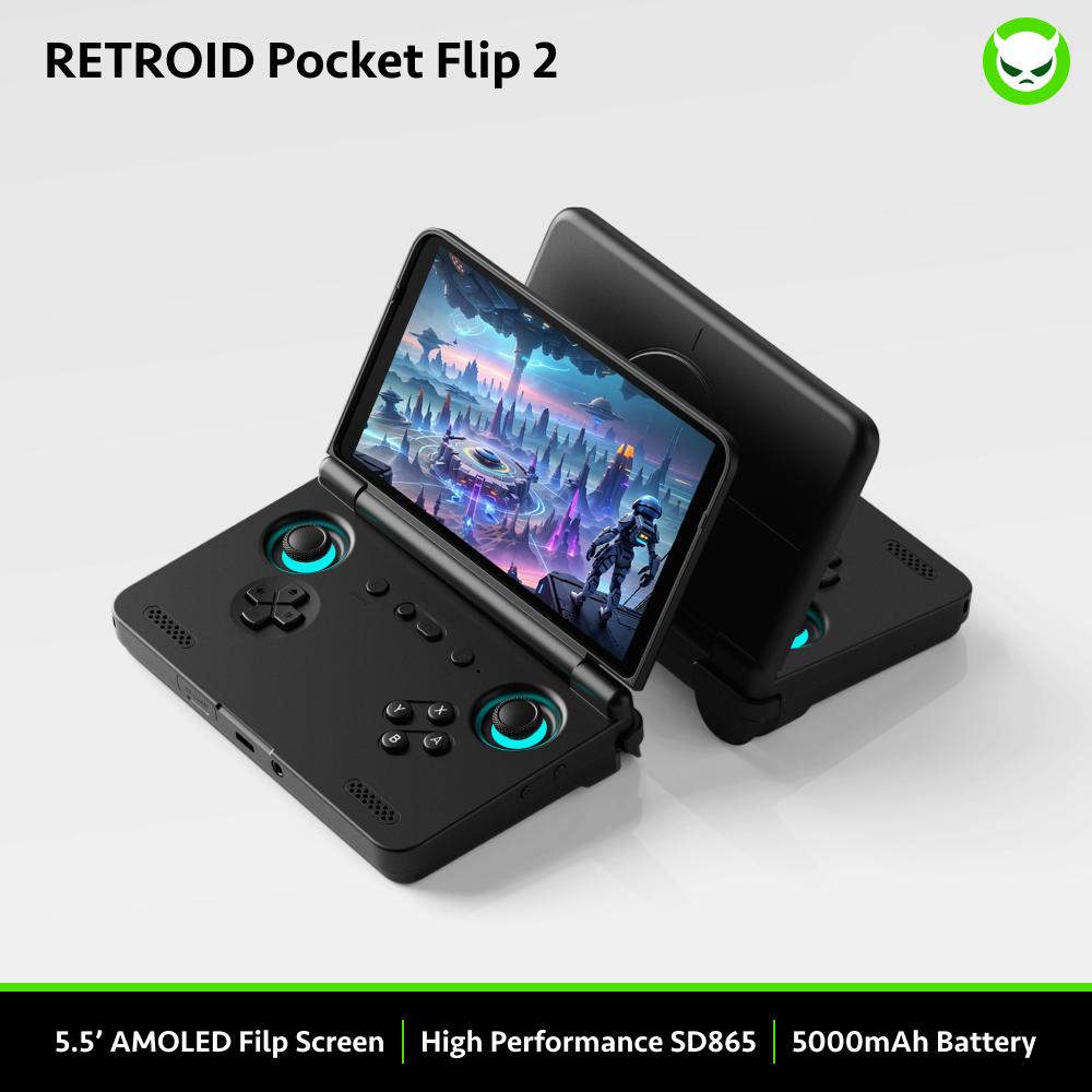 Retroid Pocket Flip 2【Ready to Use】Handheld Console SD865【Buy 1