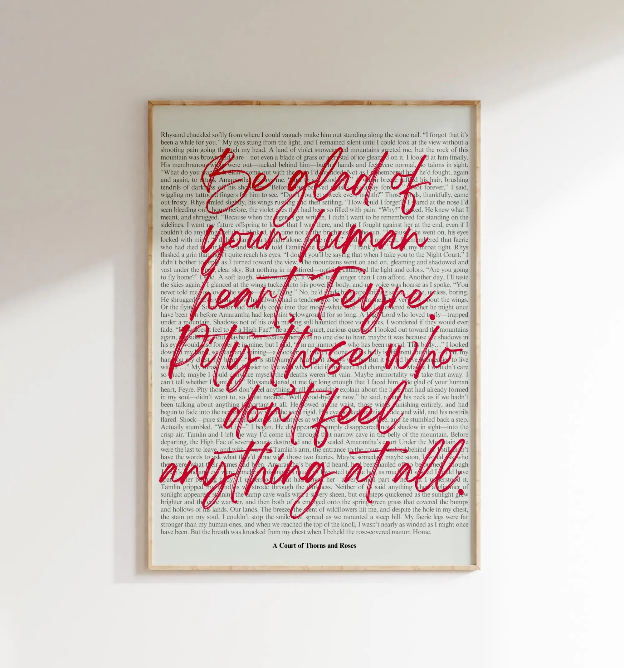 ACOTAR Wall Art Print, A Court of Thorns and Roses, Velaris, Book Quotes Prints, Bookish Poster (Unframed)