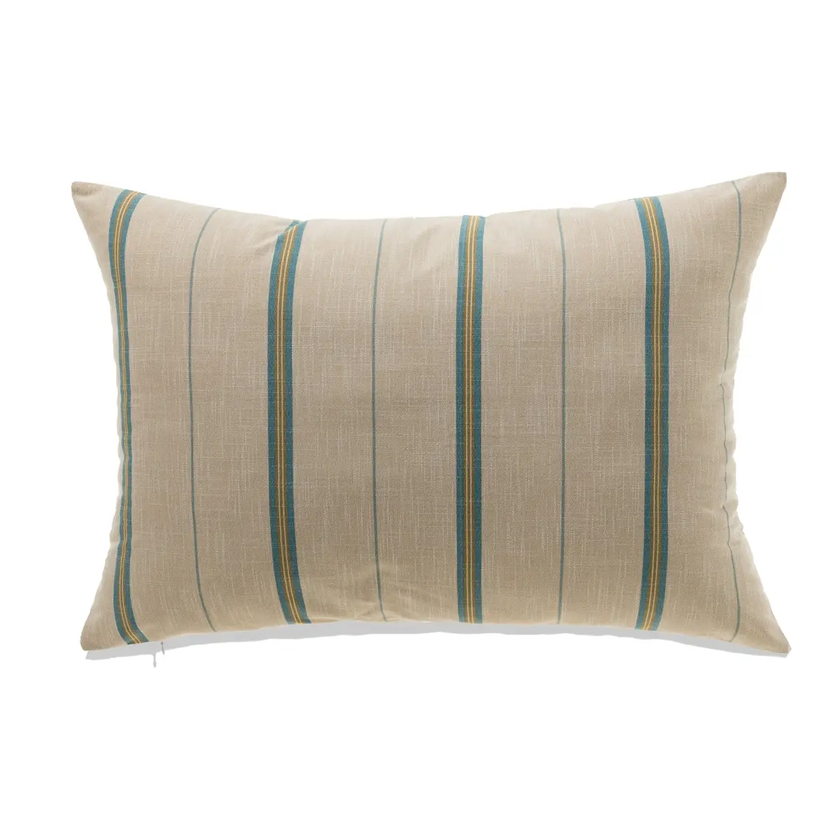 MDR Trading Inc. HU-MPFS1422JTBLXX Zippered Edge French Stripe Blue-On-Beige Pillow Cover, Neutral Tones Cushion Case for Home Decor, Room Decor, Indoor Use, Stripe Cushion Covers