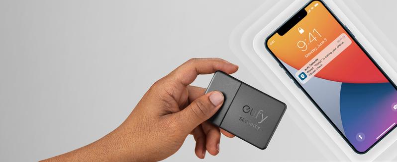 eufy Security SmartTrack Card (Black, 1-Pack), Works with Apple Find My (iOS Only), Wallet Tracker, Phone Finder, Up to 3-Year Battery Life(Android Not Supported), Water Resistant｜Spingtok