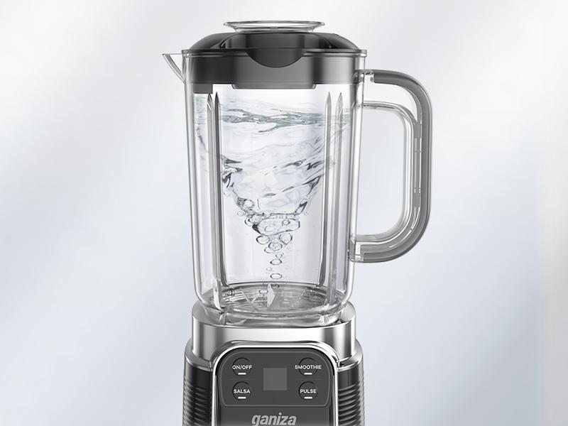 Ganiza Professional Smoothie Blender 1100W Motor 25000 RPM 8 Auto Programs for Frozen Fruits Ice 64 oz Large 12-in-1 Countertop Blender Dishwasher Safe