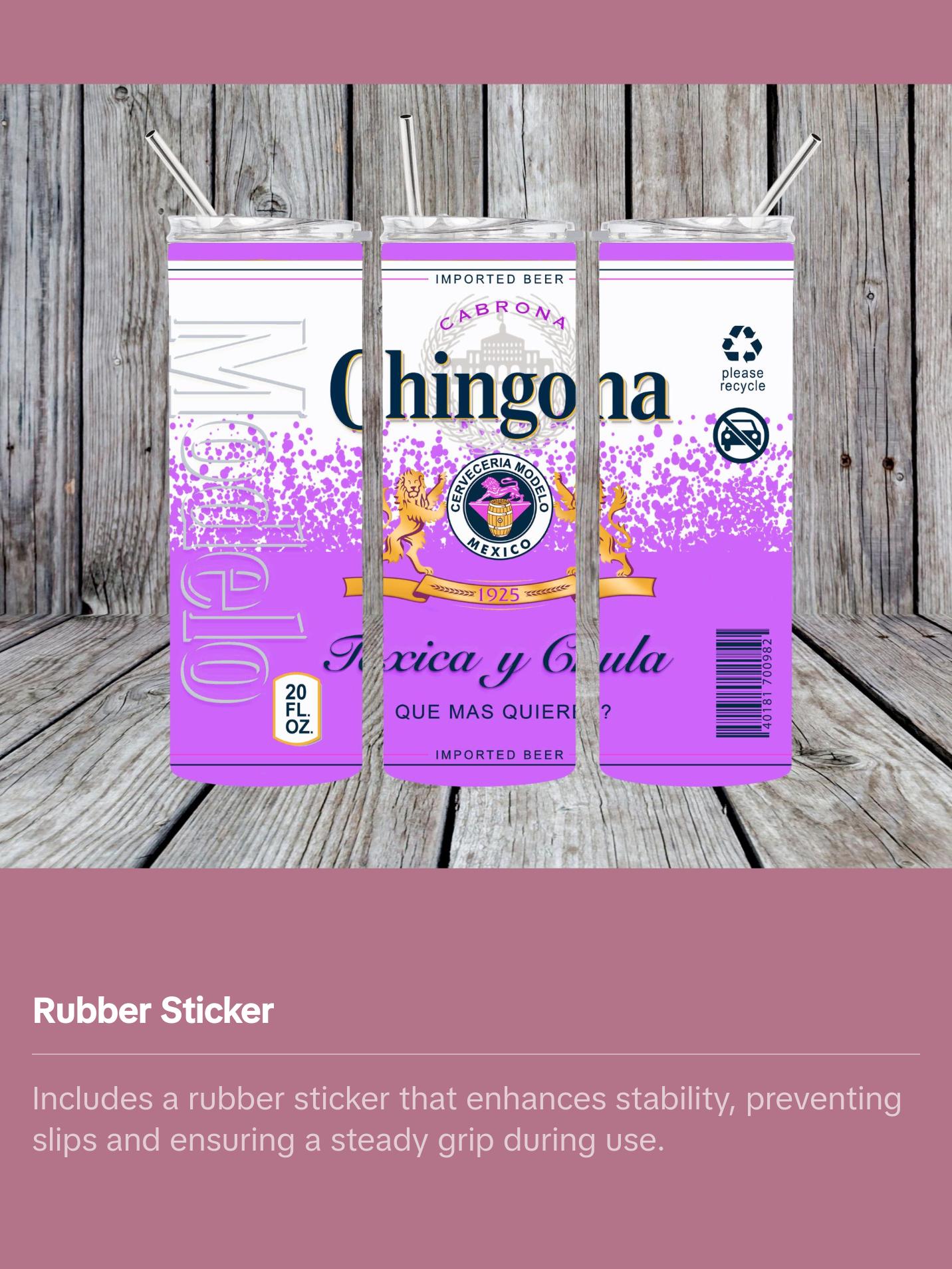 Modelo Chingona 20 oz Tumbler with Regular Lid - Perfect for Your Beverage - Bottle, Drinkware stainless steel water bottle cup