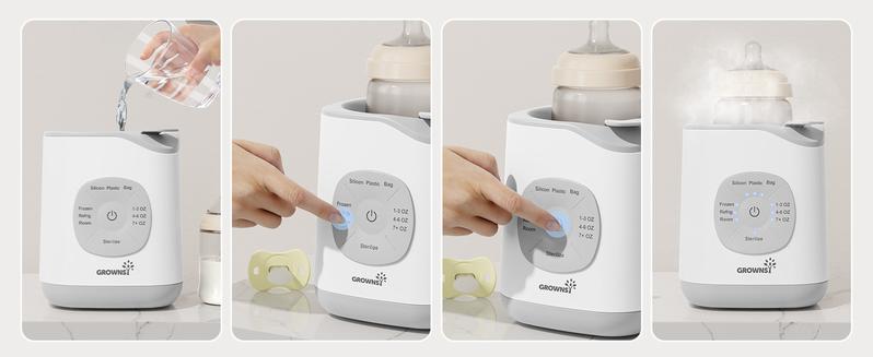 GROWNSY Bottle Warmer,  Baby Botle Warmer Fast for Breastmilk & Formula, Accurate Temperature Control, Milk Warmer for All Bottles with Thaw, Sterilizing, Keep Warm, Heat Food，Mom's Best Choice