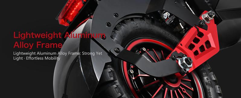 [Jun Ling] Off-Road Electric Scooter - High-performance 10000W dual motors, top speed 55 mph, 13-inch off-road tires, 75-mile range, 60V 40Ah battery, four-piston brakes - UL2272 certified.