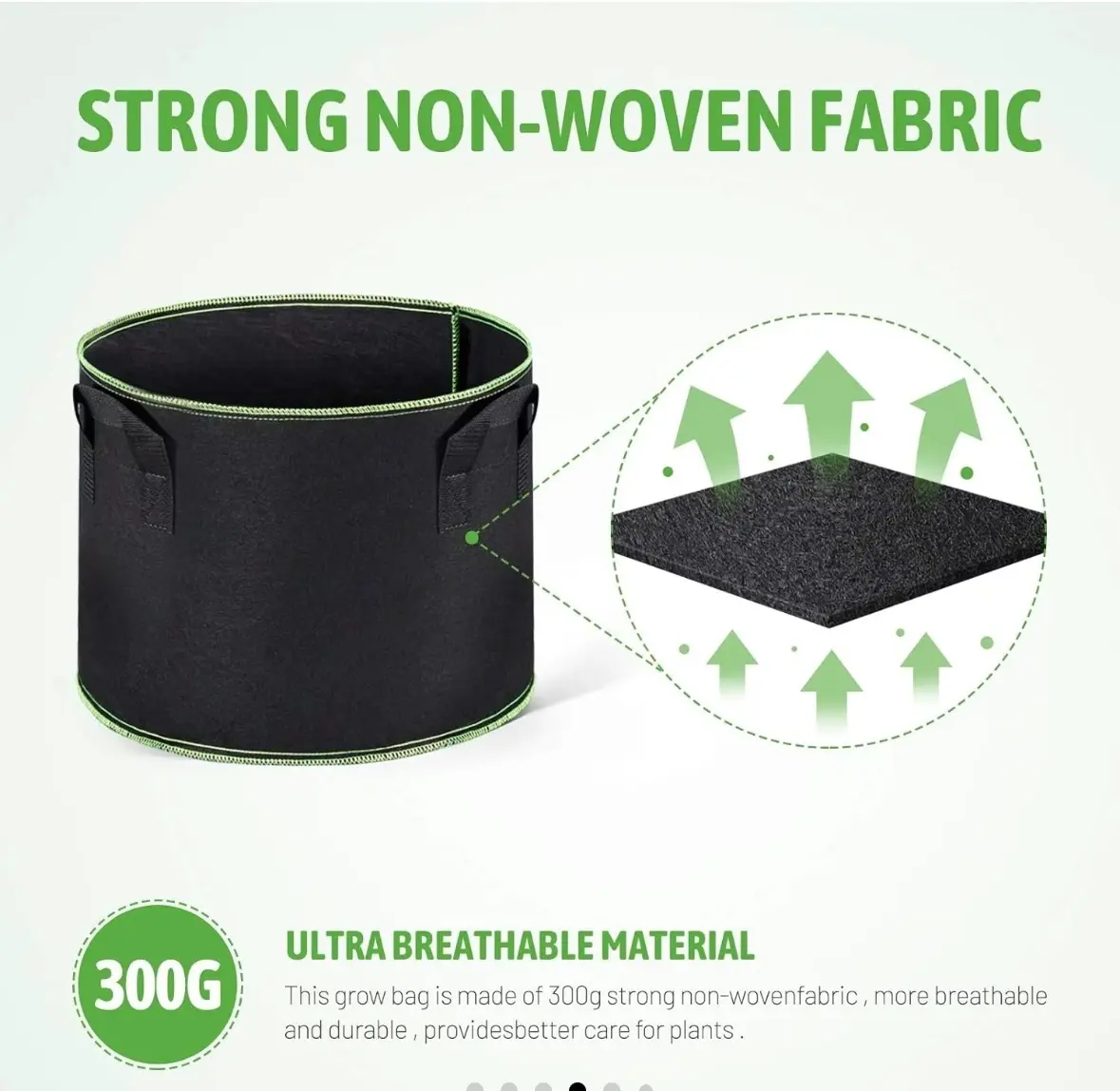 10 Gallon Grow Bags 5-Pack, Heavy-Duty Fabric Pots with Reinforced Handles, Breathable & Reusable Plant Containers for Vegetables, Herbs Flowers garden Black hanging Outdoor non-woven Thickened