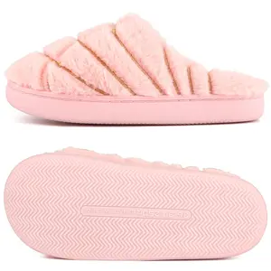 Soft Plush Cotton House Slippers for Couples | Anti-Slip Indoor Shoes, Warm & Cozy for Autumn Winter, Christmas Cute Bread Design with Color Matching winter home slipper