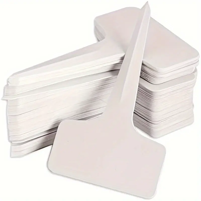 5pcs Plastic Plant T-Type Tags Nursery Garden Labels, Ground Plant Labels