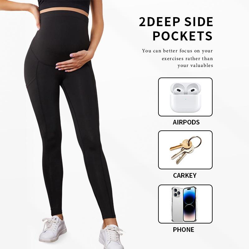 Women's Maternity Workout Leggings Over The Belly Pregnancy Yoga Pants with Pockets Soft Activewear Work Pants Women's Maternity Workout Leggings Over The Belly Pregnancy Yoga Pants with Pockets Soft Activewear Work Pants