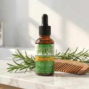 Rosemary Hair Nourishing Oil - Smooth & Shiny Hair Serum - Anti-Frizz Scalp Care Treatment - Natural Essential Oil for Dry Damaged Hair - Adds Volume & Softness - Split Ends Repair - Daily Hair Care Routine - US Stock