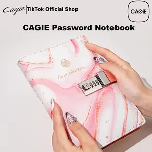 Valentine's Day Diary with Lock for Women Gift CAGIE A5 Travelers Journal Ocean Adventure Password Refillable Journaling Supplies Pink Diary with Lock Leather Journal College Ruled Lined Paper Planners for 2026 Girls Gifts Idea Journal Notebook