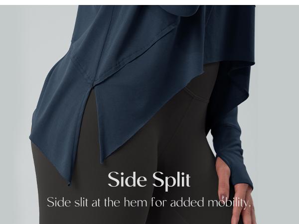 ODODOS Long Sleeve Tee for Women with Thumb Hole Athletic Gym Workout Crop Tops Yoga Shirts