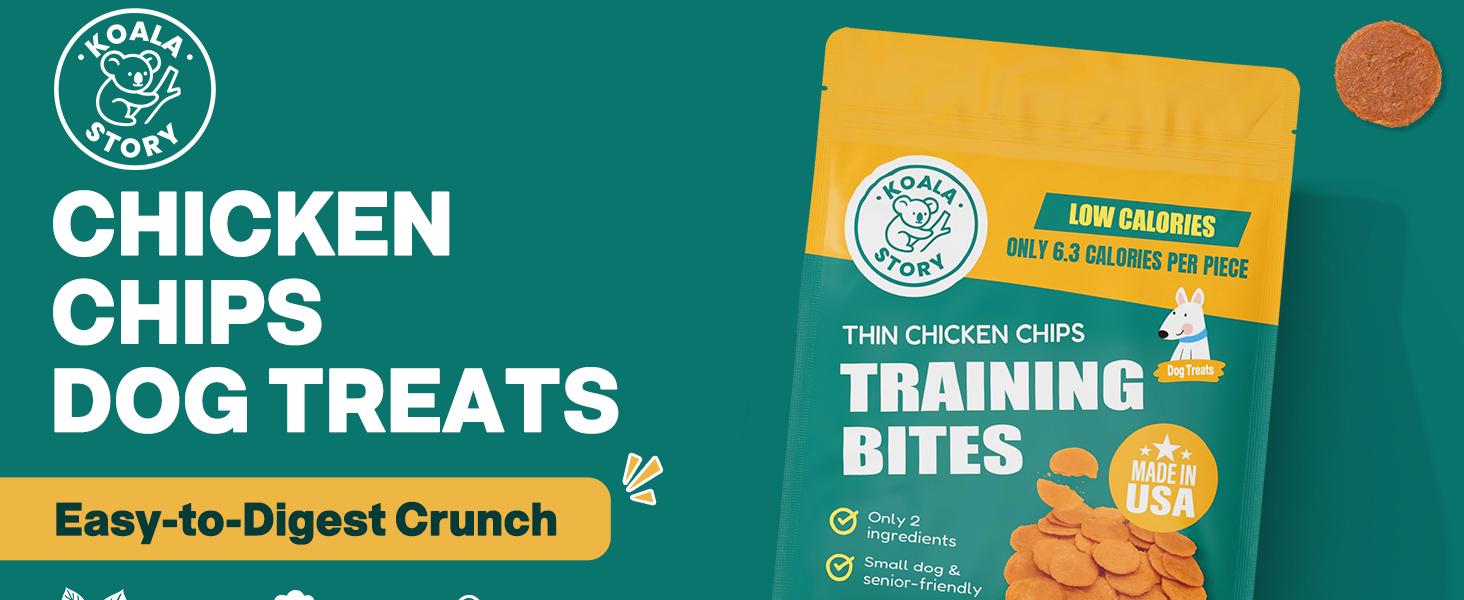 New 100% Natural USA Made Dog Chicken Chips 6oz High Protein Low Calorie Training Treats for Puppy Medium Large Breeds