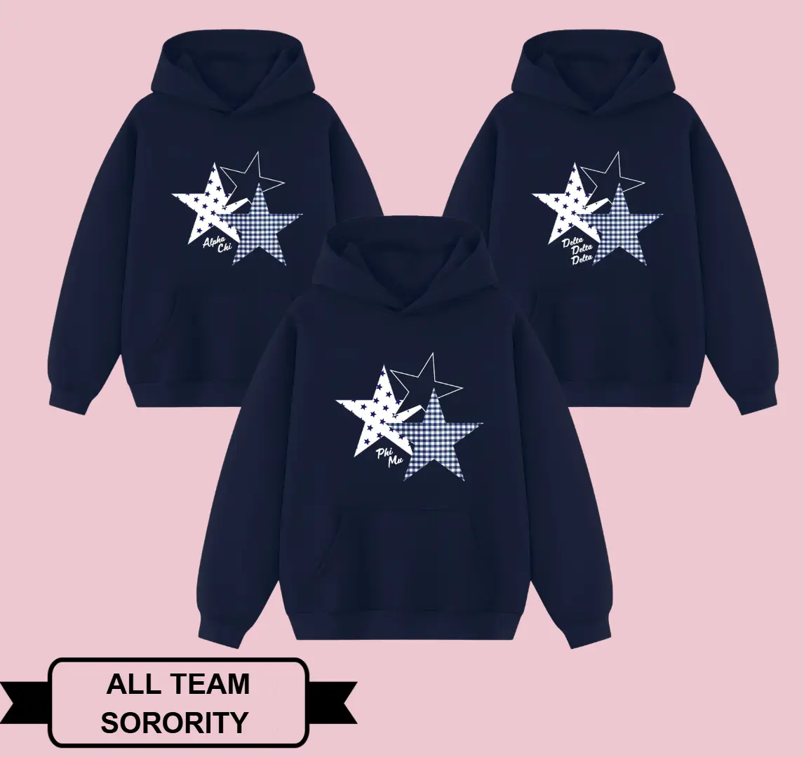 All Team Sorority Orbiter Hoodie, Greek Letter Sorority Hoodie, College Sorority Sweatshirt, Big Little Reveal Gift