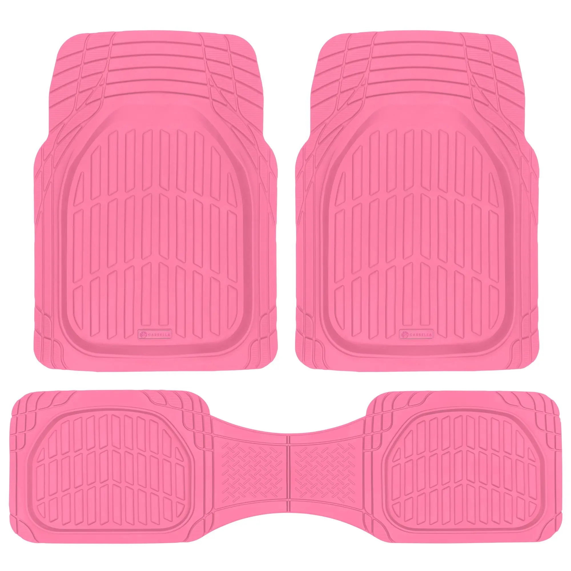 Carbella Heavy Duty Rubber Car Floor Mats - Front & Rear Universal Trim-to-Fit Protector Deep Dish Floor Mats, Floor Mats For Trucks, Car Truck Accessories