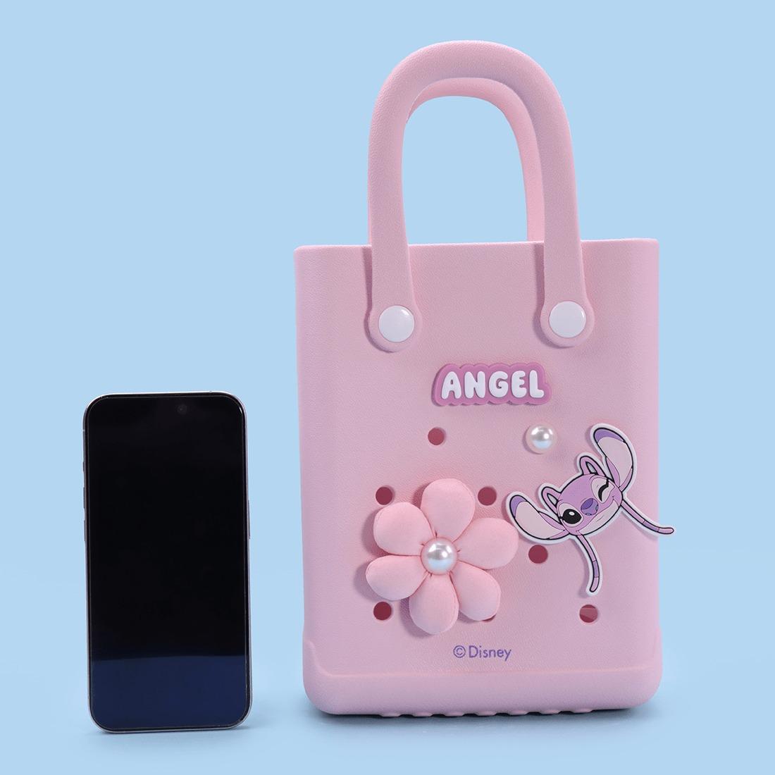 Disney Stitch and Angel - Themed Small Crochet Handbags: Perfect for Shopping, Parties, and Disney-Inspired Outings - Holiday Party Ready, Holiday & Holiday Haul