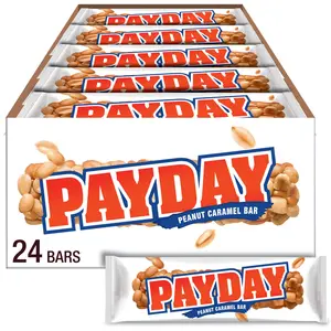 PAYDAY Peanut Caramel Candy Bars, 1.85 oz (24 Count)