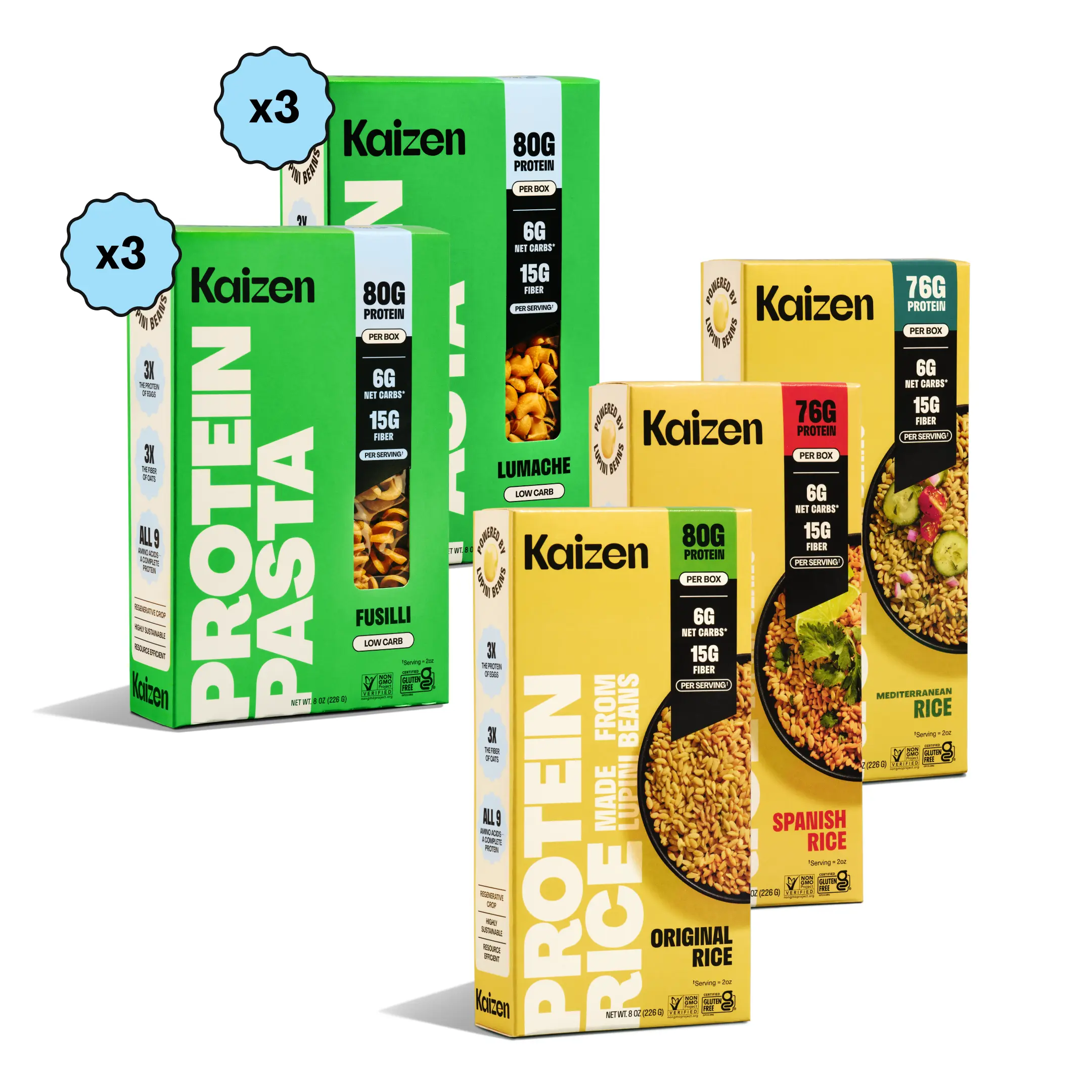 Kaizen ShredHappens Bundle - High Protein, Low Carb, High Fiber, Gluten Free