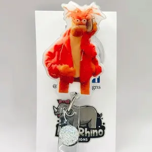 Trendy Pepe Meme Handmade Retractable Badge Reel, Nurse/Teacher ID Gifts