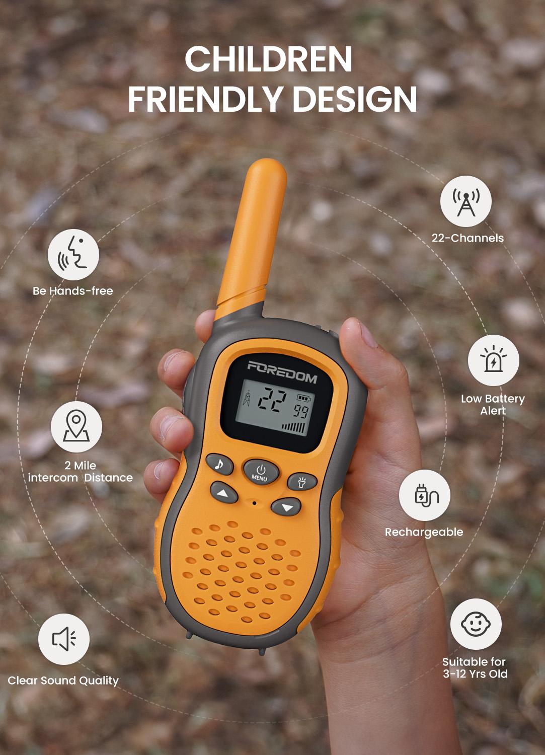 FOREDOM Kids Walkie Talkies FD666 Outdoorfun Toy Walkie Talkies Long Range for Boys & Girls Age 3+
