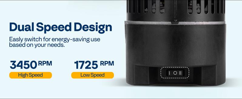 VIVOHOME 2.0 HP Self Priming Swimming Pool Pump Dual Speed 2" 1.5" and 1.25'' Inlet/Outlet 230V Energy Saving w/Strainer Basket