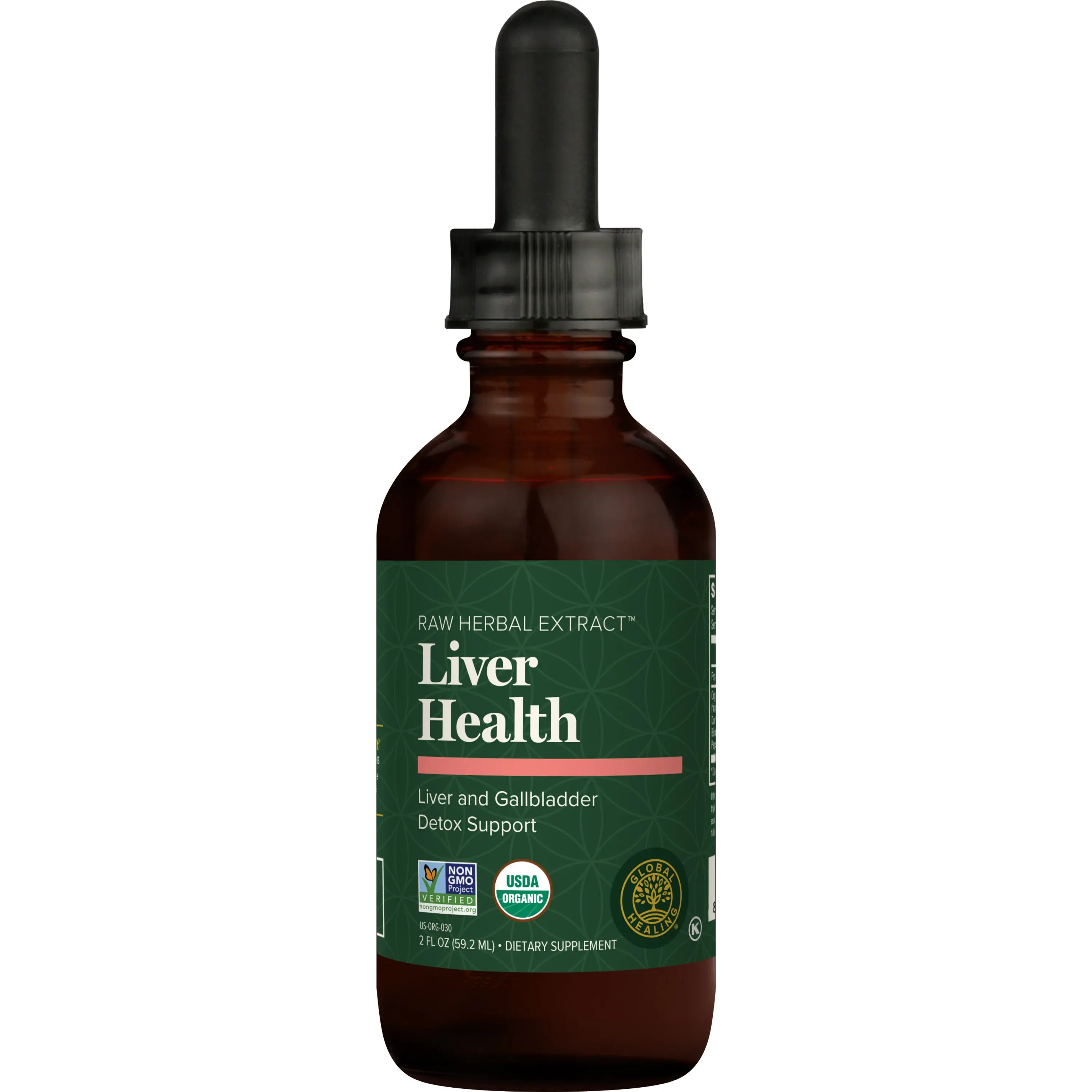 Global Healing Liver Health - Organic Milk Thistle Supplement for Detox & Gallbladder Support