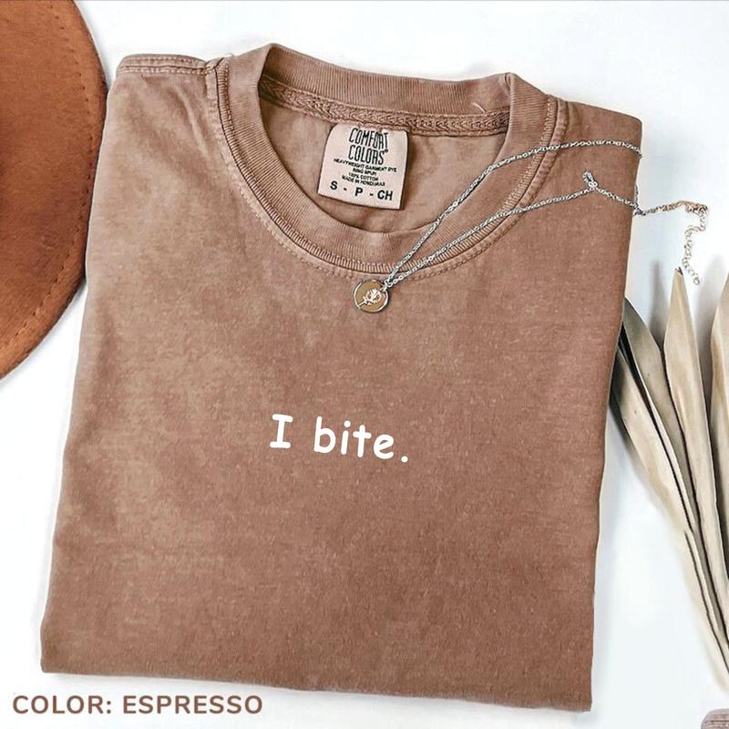 Comfort Colors I Bite Shirt, Soft Cotton Unisex Gift, Gift for Him or Her, Unisex Stylish Top Gift For Women
