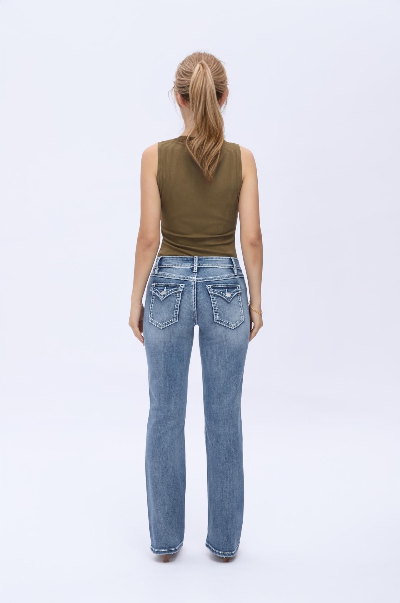 Morgan BlueMoment Women's 90s Western Vintage Bootcut Jeans Stretchy Mid Rise Low Rise Denim Pants Tummy Control BBL Cowgirls Retro Morgan BlueMoment Women's 90s Western Vintage Bootcut Jeans Stretchy Mid Rise Low Rise Denim Pants Tummy Control BBL Cowgirls Retro