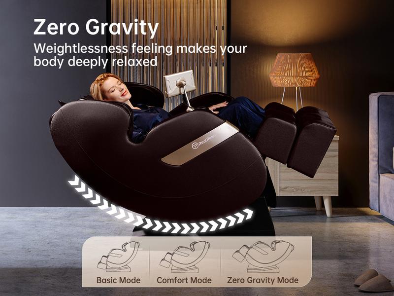 Real Relax 2024 massage chair of Dual-core S Track,heating function support Bluetooth APP control full body zero gravity comfort massage recliner
