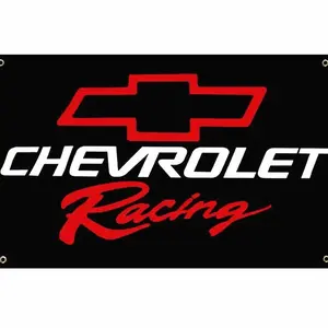 Chevrolet Racing Chevy 3x5ft Flag Tapestry for Wall Hanging College Dorm Room Wall Outdoor Decor Banner with 4 Brass Gromments