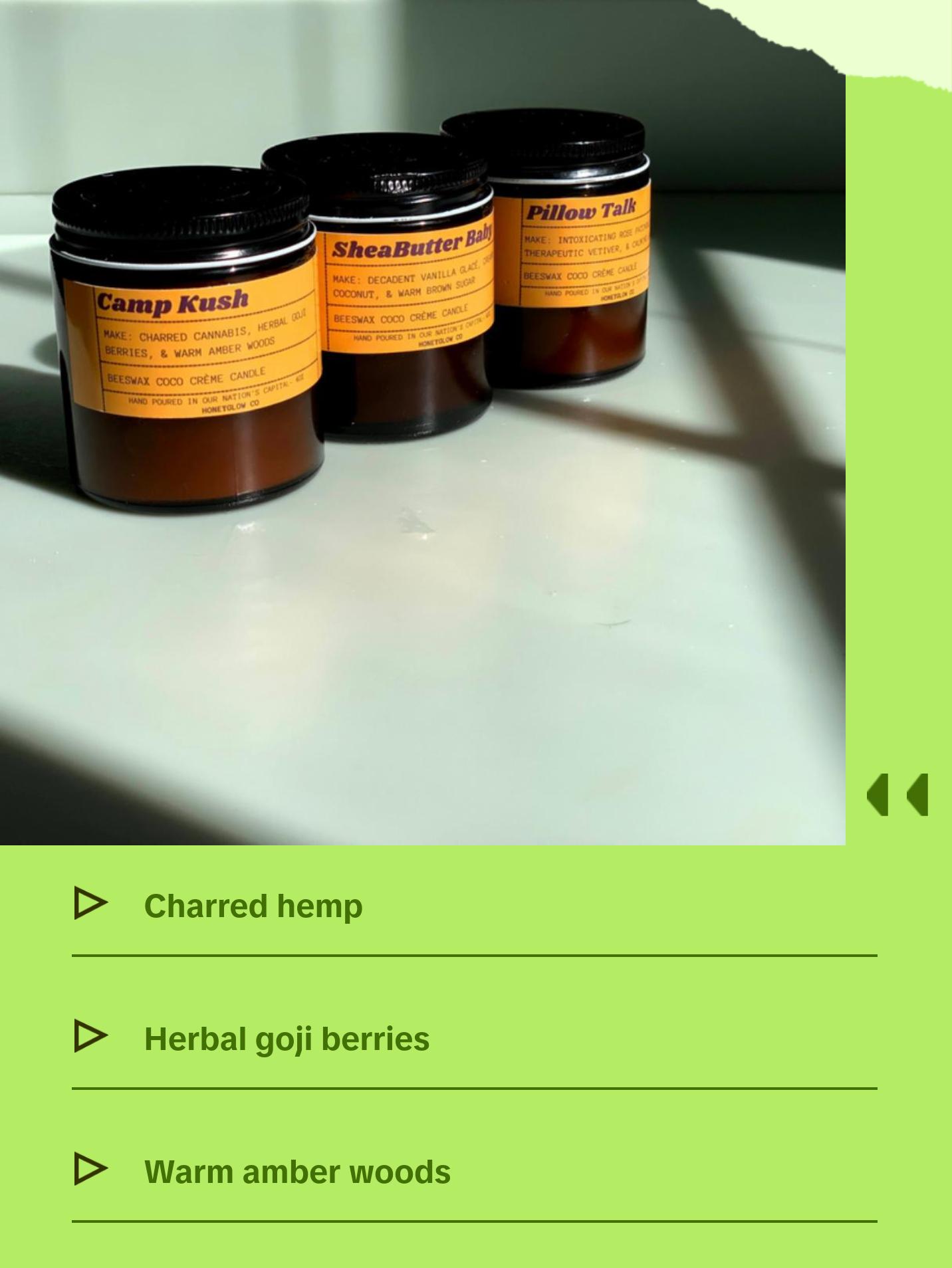 Camp Kush | Grounding & Herbal Beeswax Coco Crème Candle