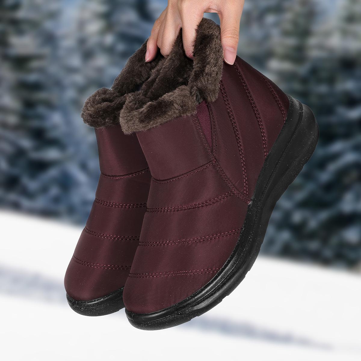 Mysoft Women's Winter Snow Boots, Warm Fur Outdoor Shoes, Womensfashion Footwear, Winter Boots for Women, Perfect Valentine's Day Gift  Girl