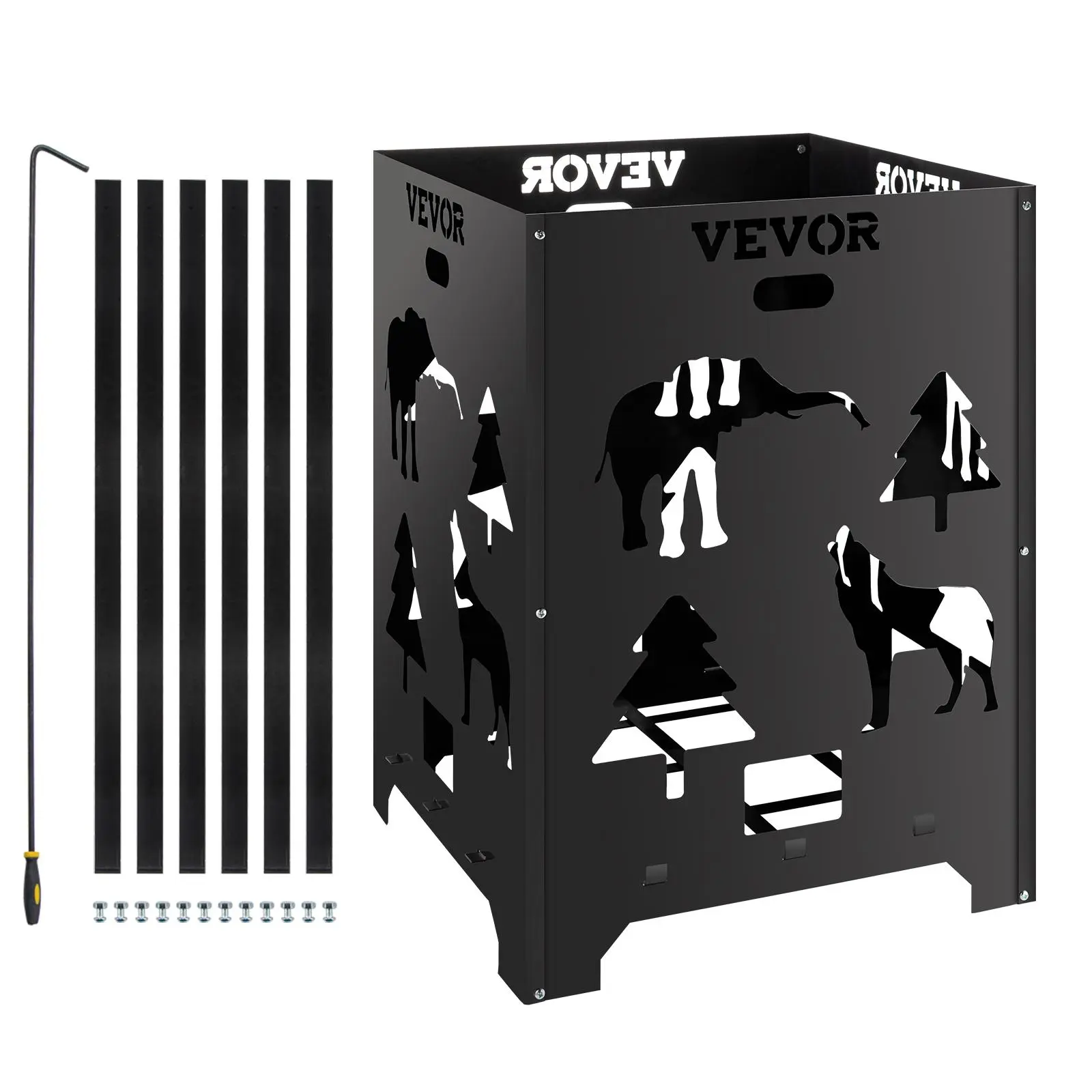 【SummerFinds】VEVOR Burn Barrel, 21x21x27 inch Burn Cage, Carbon Steel Cage Incinerator, Incinerator Barrel with Lid and Handle for Outdoors