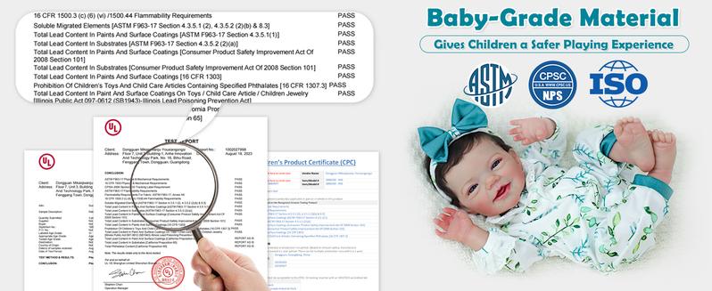 [WOOROY] Reborn Baby Doll - Excellent Gift for Birthday Christmas Gift and New Year, 18 In Lifelike Realistic Baby Doll Soft Vinyl Limbs & Head with a Soft Cloth Body Doll for Kids Age 3+