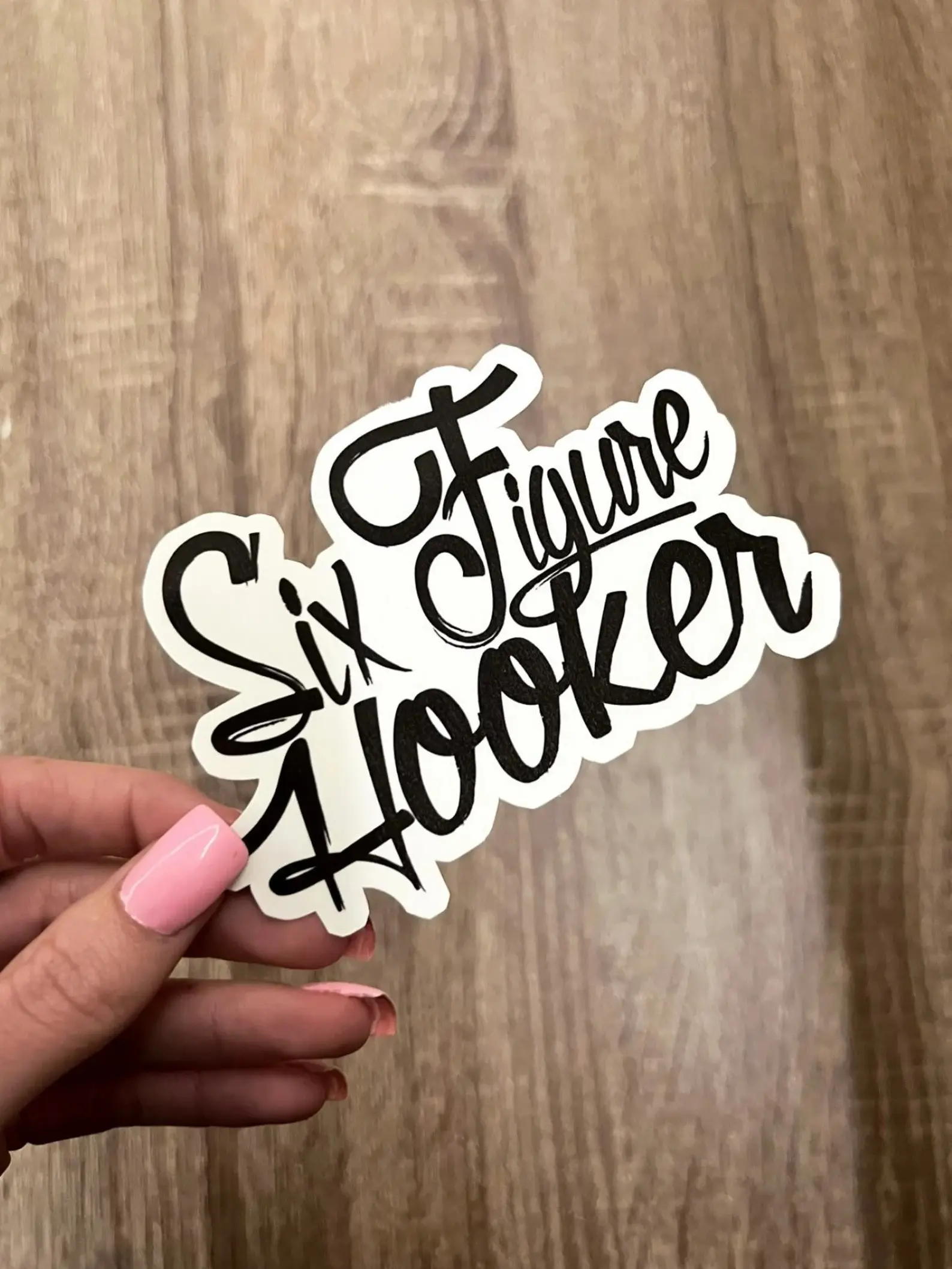 Six Figure Hooker Sticker - Electrical Workers Sticker, LINEMAN Hard Hat Sticker.
