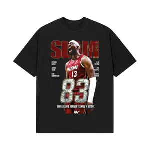 Bam Adebayo "Forever Stamped in History" T-Shirt – Miami Team Graphic Tee Featuring Bam Adebayo Design, Perfect for Fans.