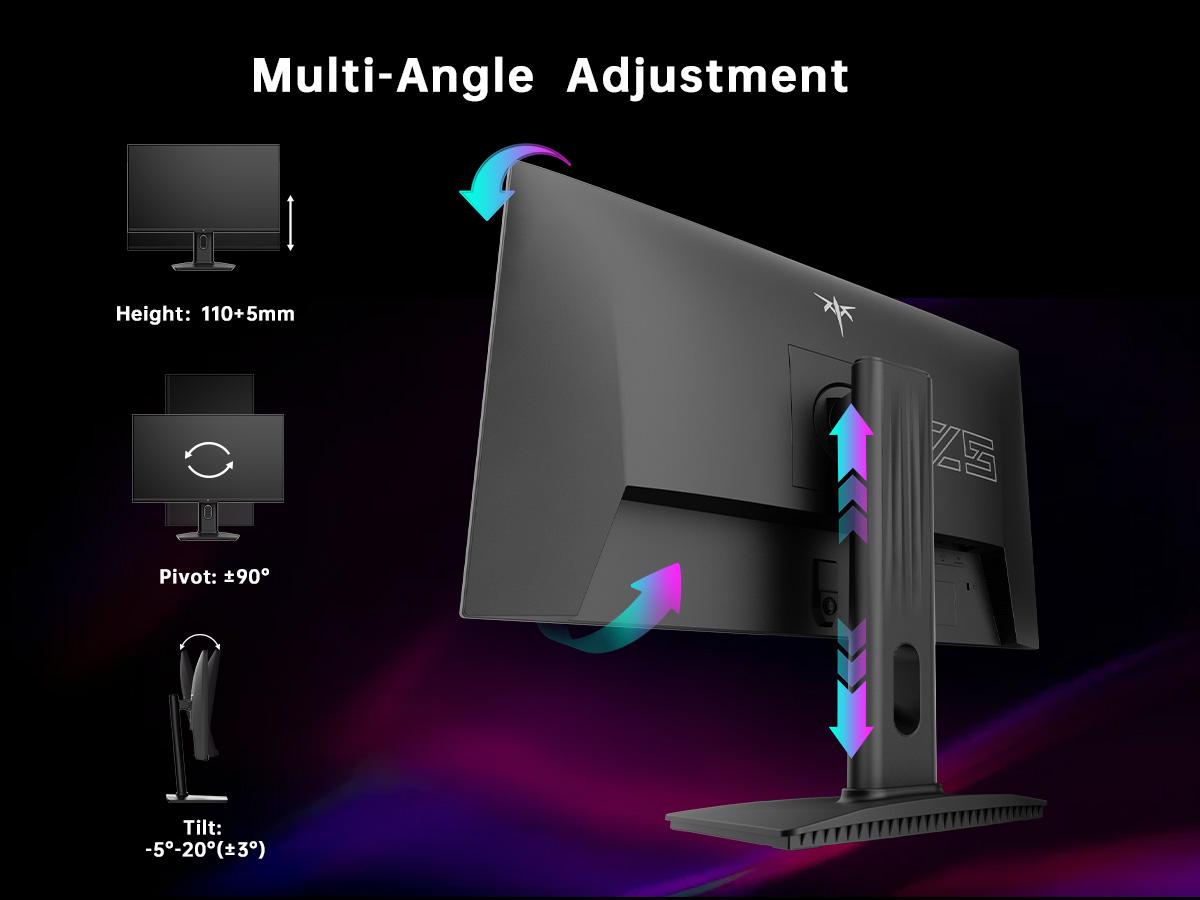 KTC 24.5" FHD IPS Native 300Hz(OC 320Hz), 240Hz 1ms Vertical Gaming Monitor, 1920*1080P Monitor With Height-adjustable Stand, H25Y7