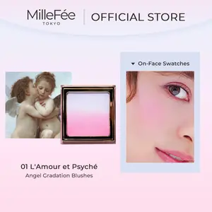 MilleFée Angel Gradation Blushes 5g Sunset Blush gradient  powder blush palette  cheek blush  gradient cheek color watercolor blush  soft blush makeup  natural flush makeup  glowy blush easy blend blush  buildable blush  long lasting blush