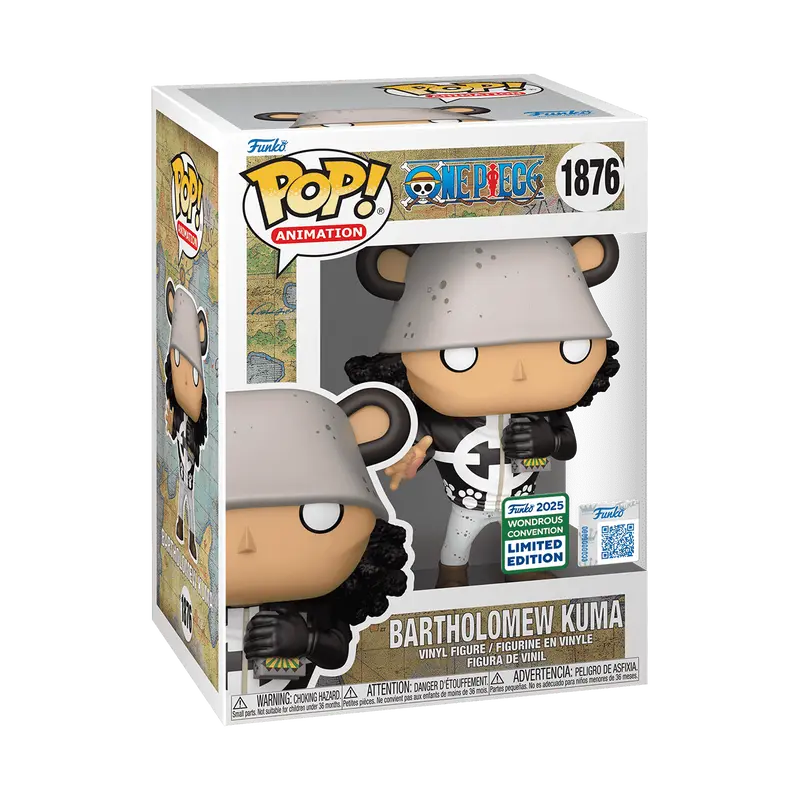 Funko Pop! One Piece - Bartholomew Kuma #1876 2025 Wondrous Convention Exclusive (Sticker may vary) Collectible Pop Vinyl Figure