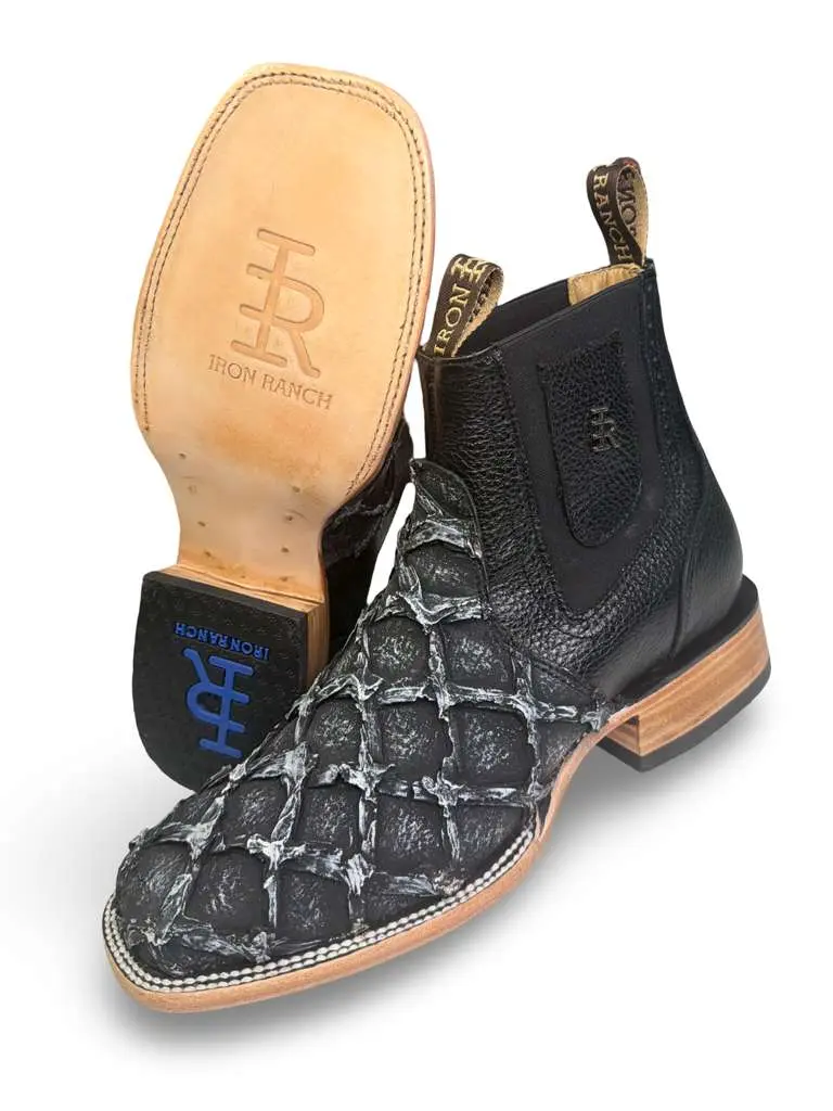 Botin Vaquero Print Piraruco Color Periodico Para Caballero