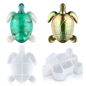 2pcs Turtle Resin Molds, Durable 3D Animal Silicone Molds for Epoxy Resin, Smaller Sea Turtle Marine Art Silicone Resin Molds for Craft, Ocean Theme Night Lights, Home Decor - LET'S RESIN