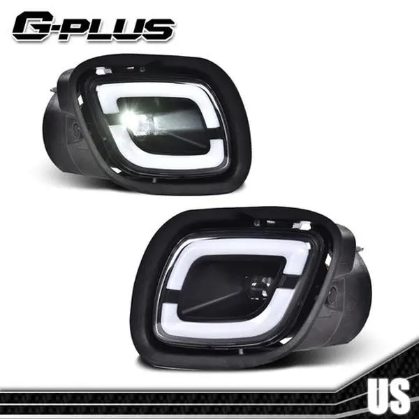 G-PLUS Fog Lights for 2008-2017 Freightliner Cascadia OE Style Clear Lens White LED Fog Light Assembly
